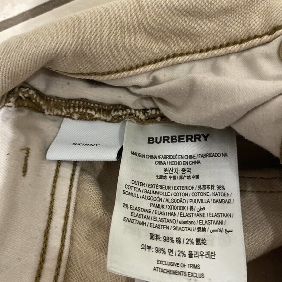 RARE Burberry Limited London Adult Size 28x30 Khaki Pants Fall 2020 Collection - Picture 7 of 9